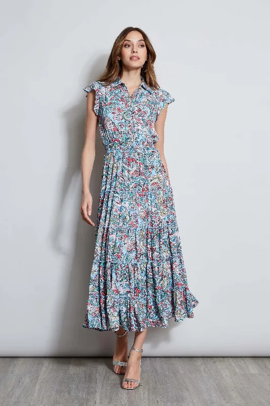 T-Tahari Paisley Midi Dress