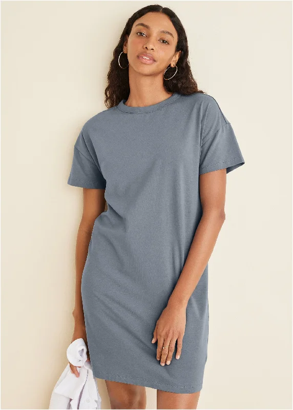 T-Shirt Dress - Seafog