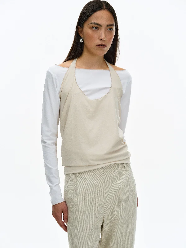 2Way Layered Top, Ivory