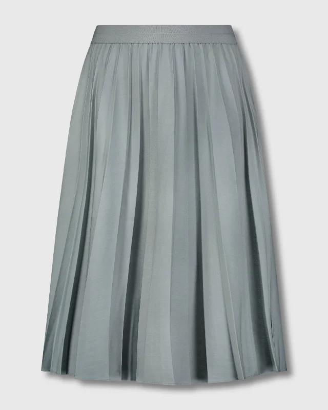 PLEATED SKIRT 27"-BLUE GREY