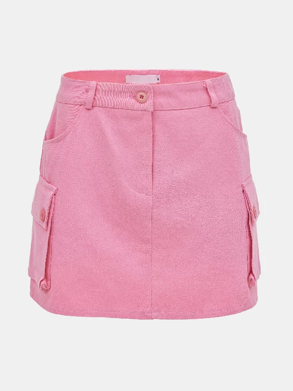 Cargo Miniskirt, Flamingo