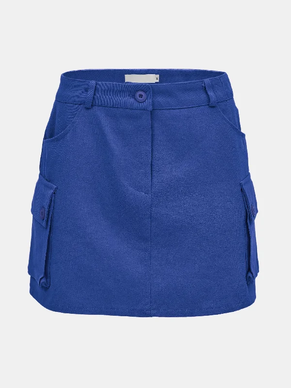 Cargo Miniskirt, Sapphire Blue