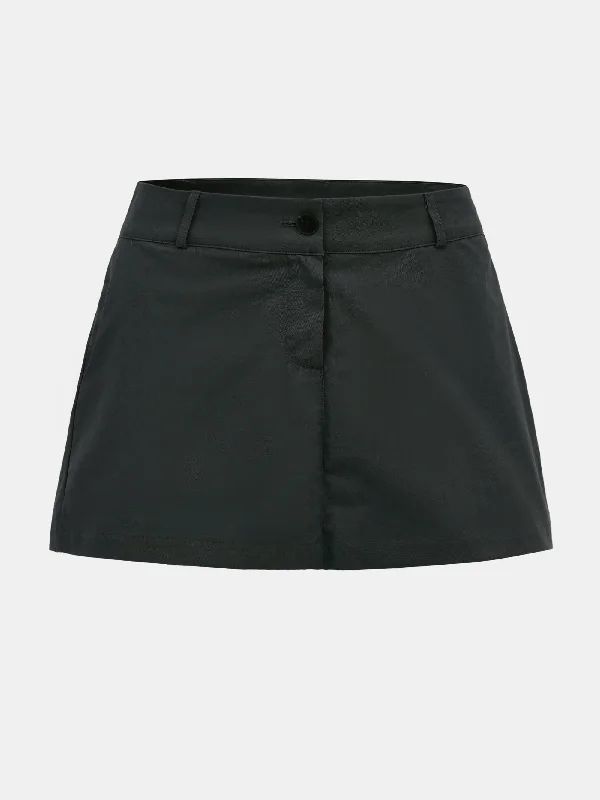 Cotton Twill Skirt, Pebble