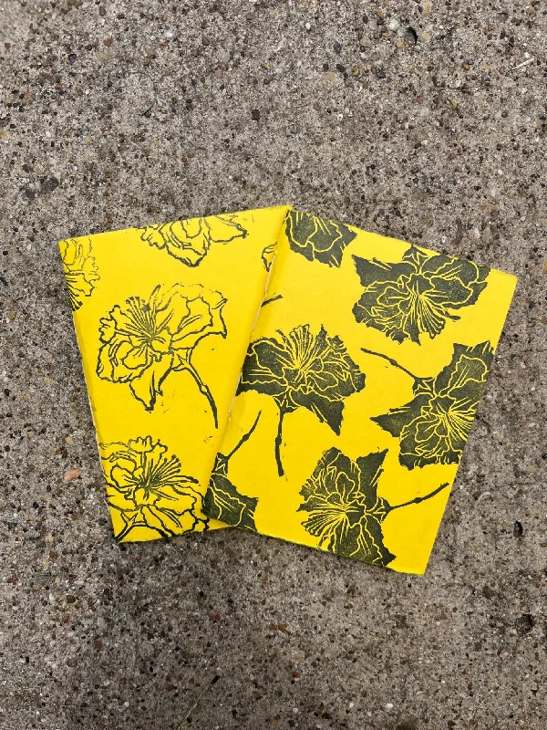 Floral Hand Printed Mini Sketchbook