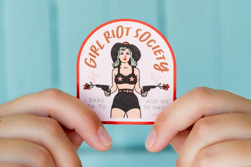 Girl Riot Society Die Cut Sticker - Light Skin