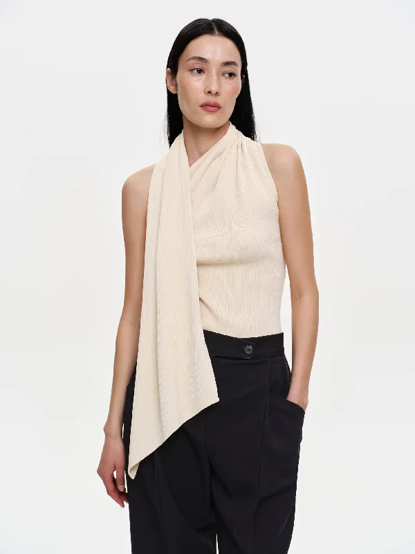 Scarf Tank Top, Parchment