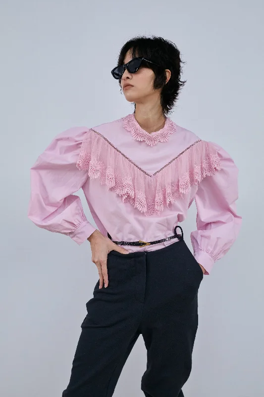 Ruffled Romantic Top, Pink