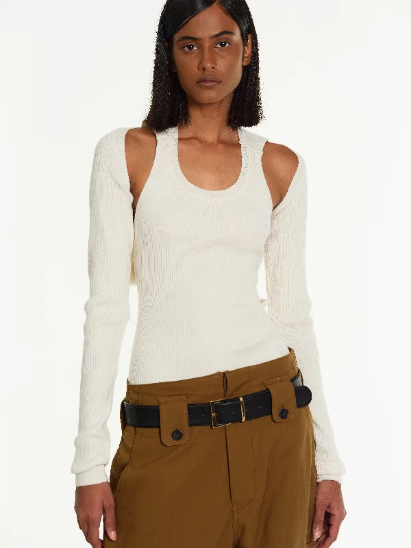 Shrug Knit Top, Ivory