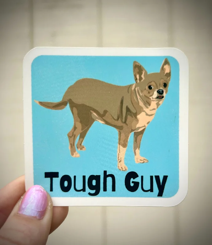 Tough Guy Chihuahua Sticker