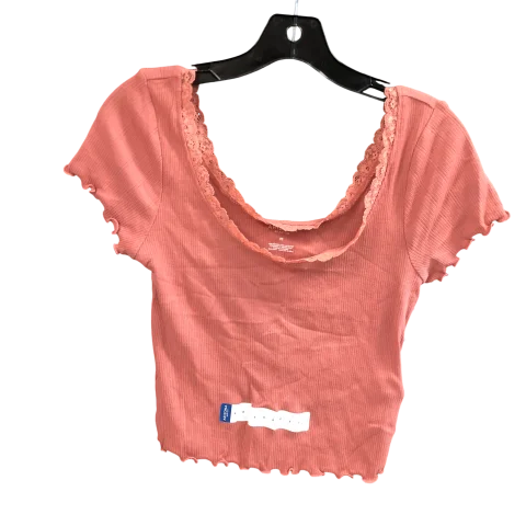 Top Short Sleeve By Arizona In Pink, Size: M