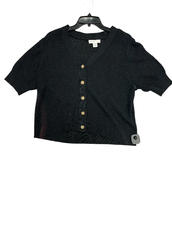 Top Short Sleeve By Christopher And Banks In Black, Size: Lp