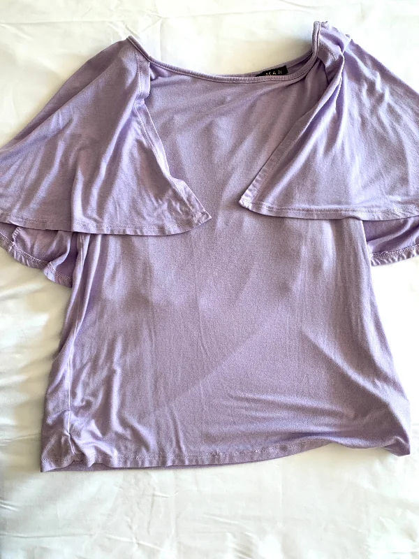 Top Short Sleeve By Cmf In Purple, Size: M