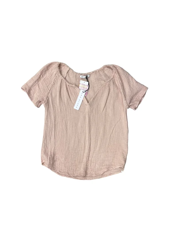 Top Short Sleeve By Evereve In Pink, Size: Xs