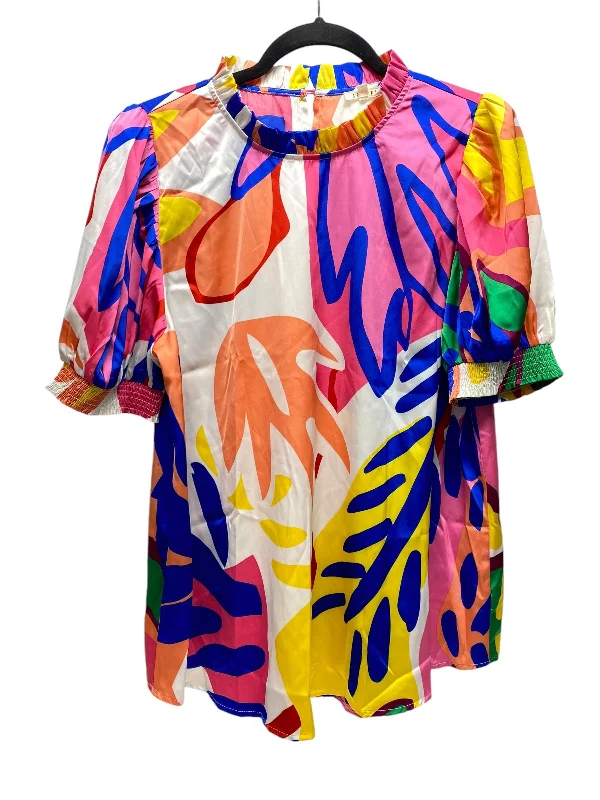 Top Short Sleeve By Jodifl In Multi-colored, Size: L