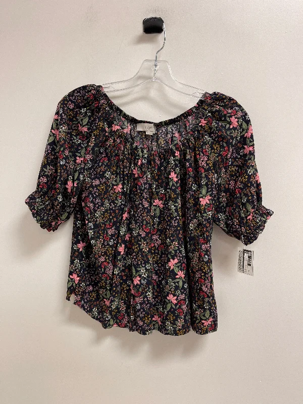 Top Short Sleeve By Loft In Floral Print, Size: S