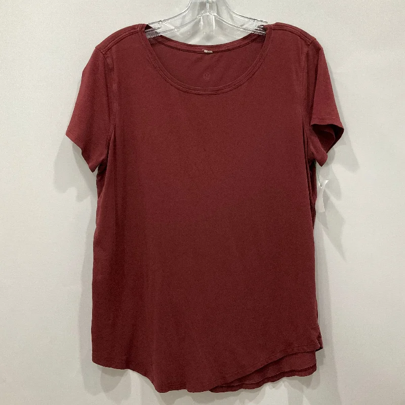 Top Short Sleeve By Lululemon In Red, Size: 6