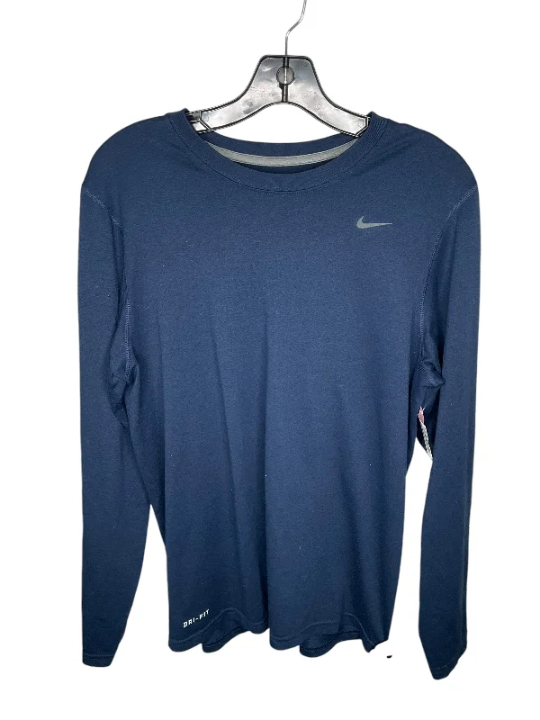 Top Short Sleeve By Nike In Blue, Size: S