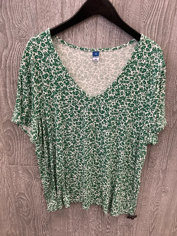 Top Short Sleeve By Old Navy In Green, Size: 1x