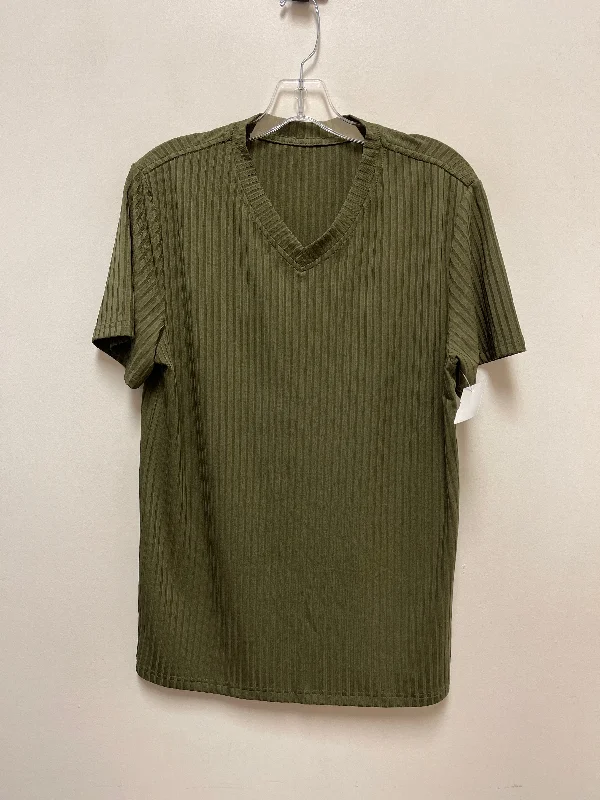 Top Short Sleeve By Shein In Green, Size: M