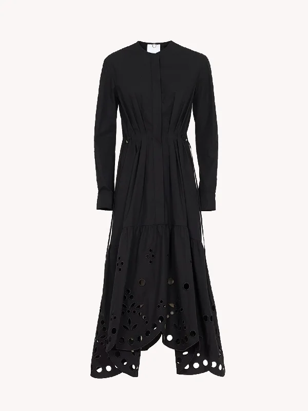 Long Sleeve Eyelet Dress