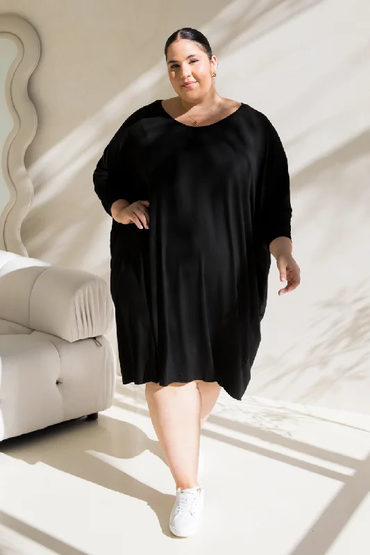 Long Sleeve Nice Dress | Black