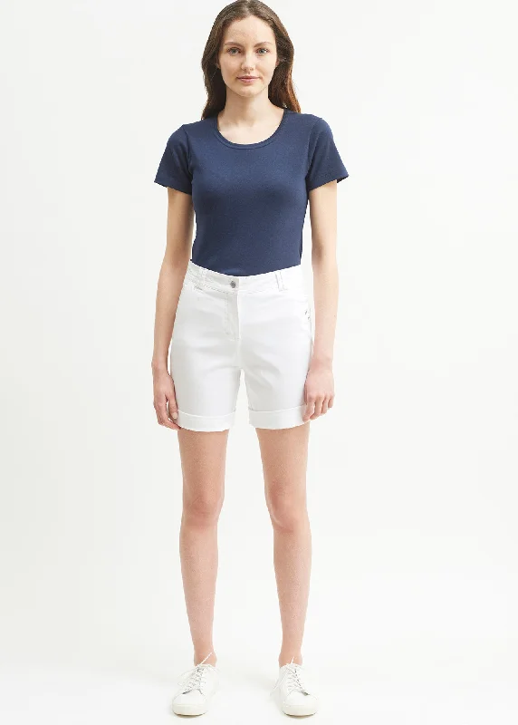 Marie Bermuda shorts - in cotton gabardine (BLANC)