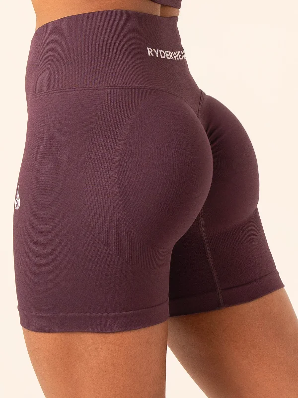 Lift BBL Scrunch Seamless Shorts - Plum