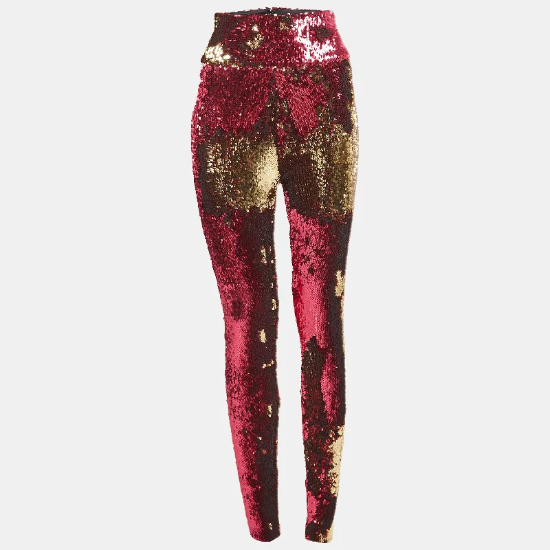 Alexandre Vauthier Fuchsia Pink Sequin Pants