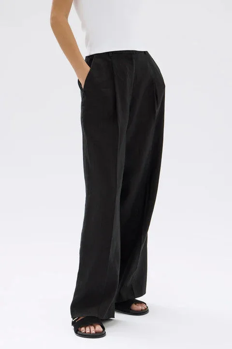 Assembly Label - Aria Linen Pant, Black