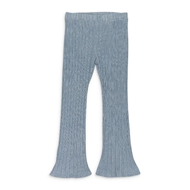 CALLIPYGIAN LUREX CRINKLE PALE BLUE WOMEN'S STRAIGHT PANTS