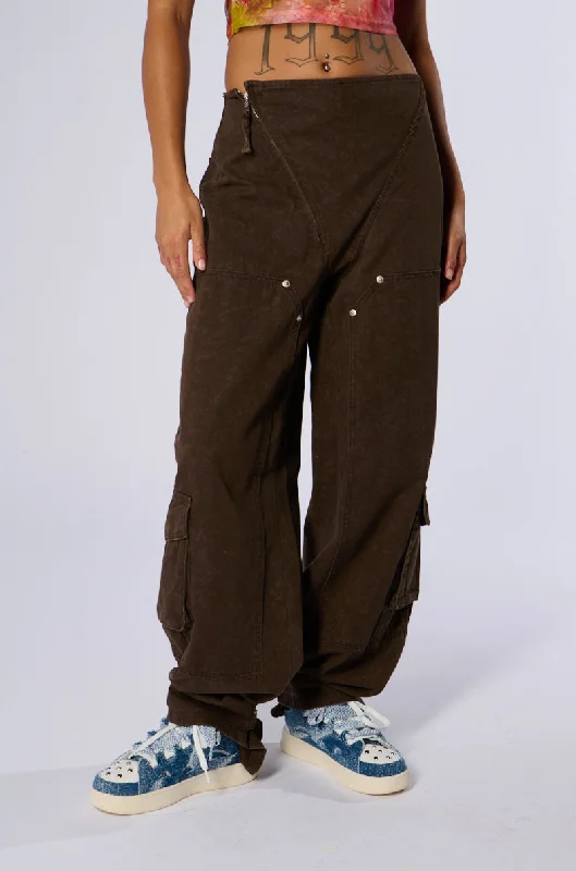 THE GIRLS OF SUMMER BROWN DENIM PANT