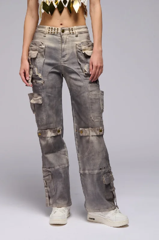 YOUNG AND ALIVE WIDE LEG DENIM PANT