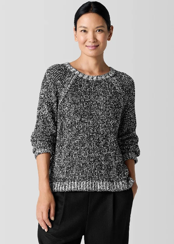 Eileen Fisher - Crew Neck Raglan Sleeve Sweater