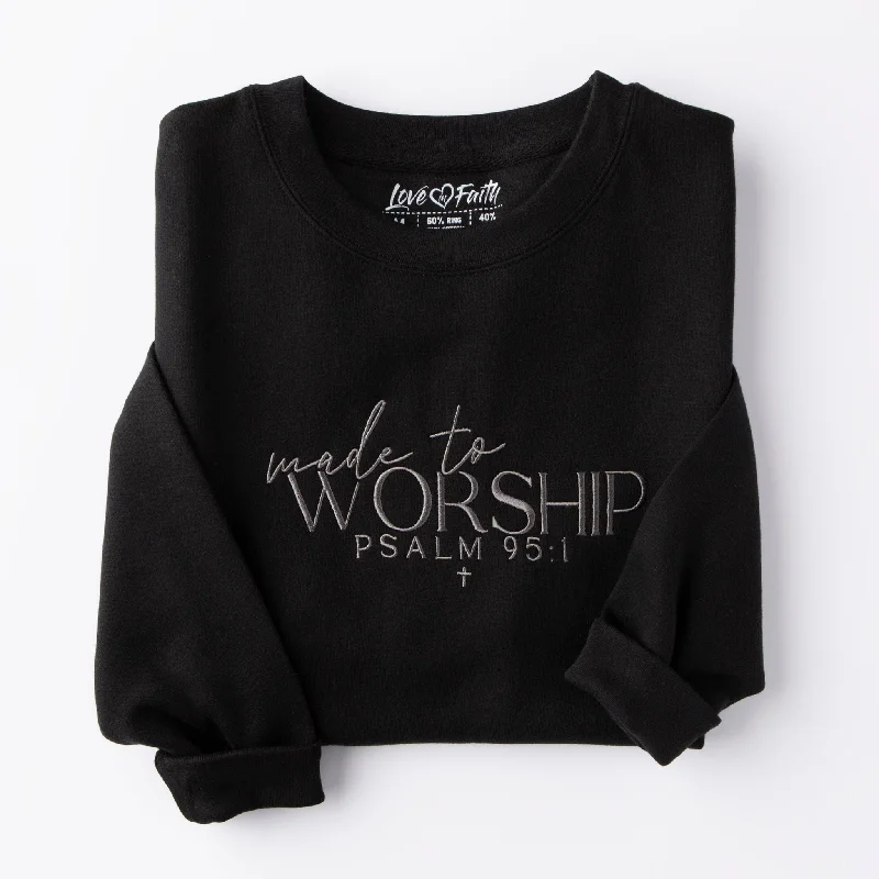 Embroidered Made To Worship Sweatshirt