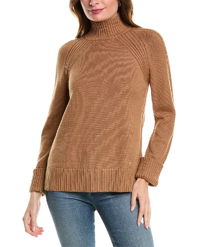 Jones New York Directional Mock Neck Sweater