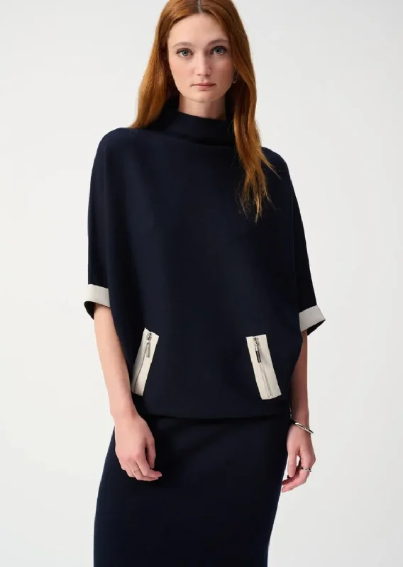 Joseph Ribkoff - Sweater Knit Funnel Neck Top