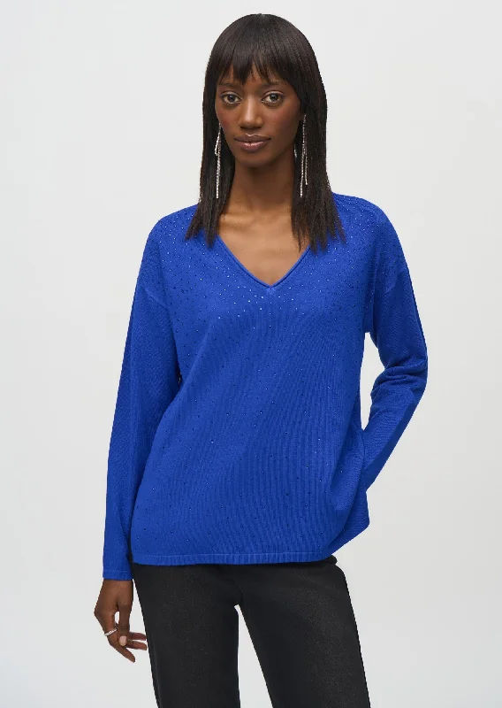 Joseph Ribkoff - Sweater Knit V-Neck Pullover -SALE