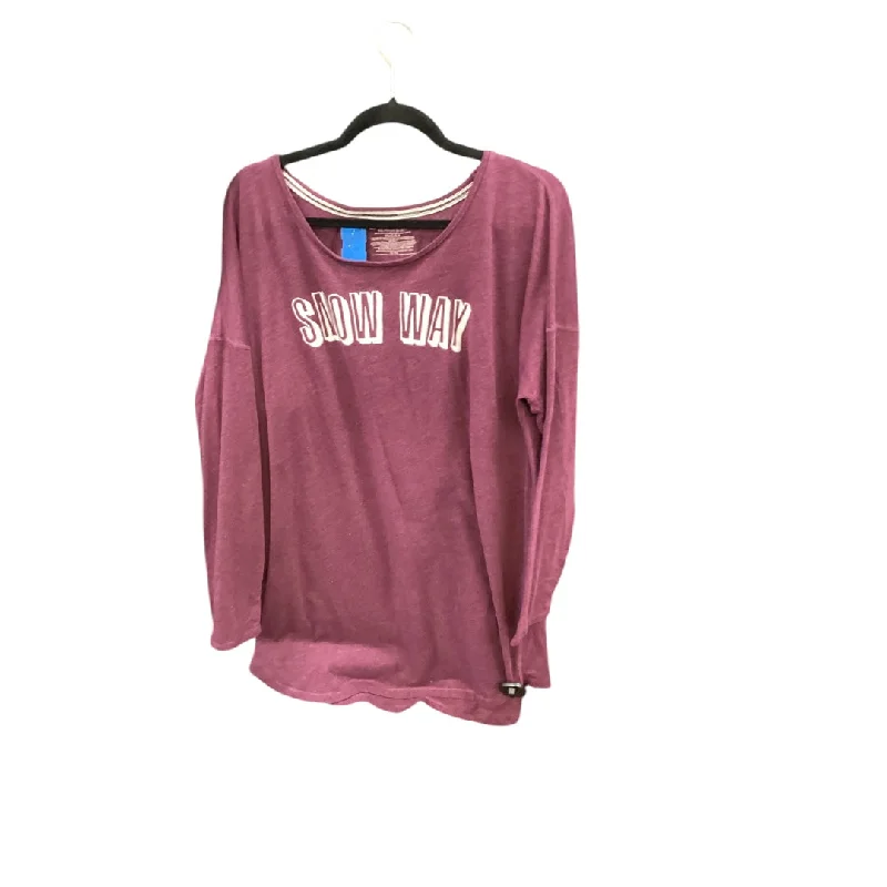 Top Long Sleeve Basic By Victorias Secret In Purple, Size: Xl