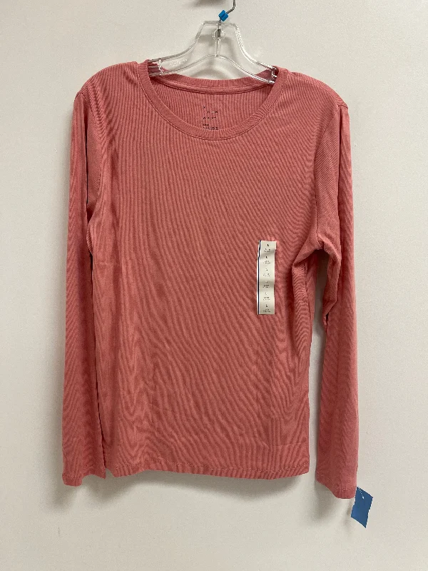 Top Long Sleeve By A New Day In Pink, Size: L