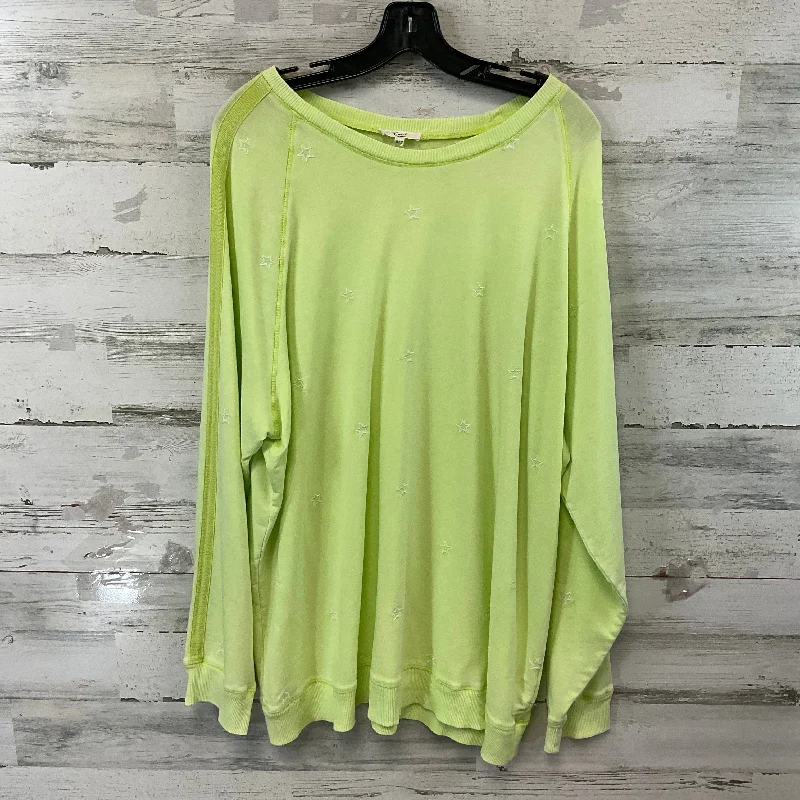 Top Long Sleeve By Easel In Green, Size: L