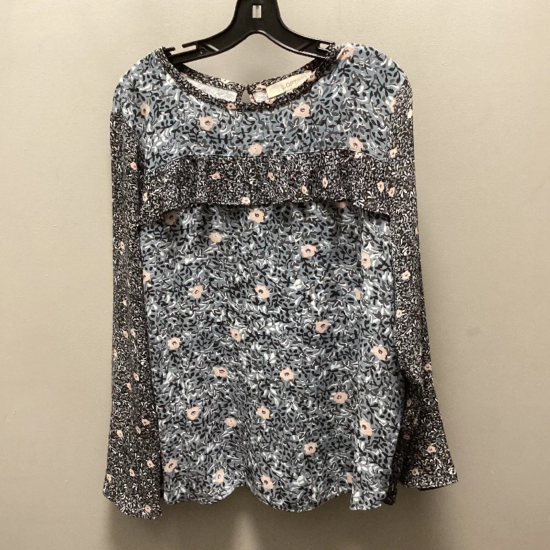 Top Long Sleeve By Loft In Blue, Size: L