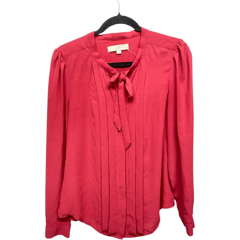 Top Long Sleeve By Loft In Red, Size: S