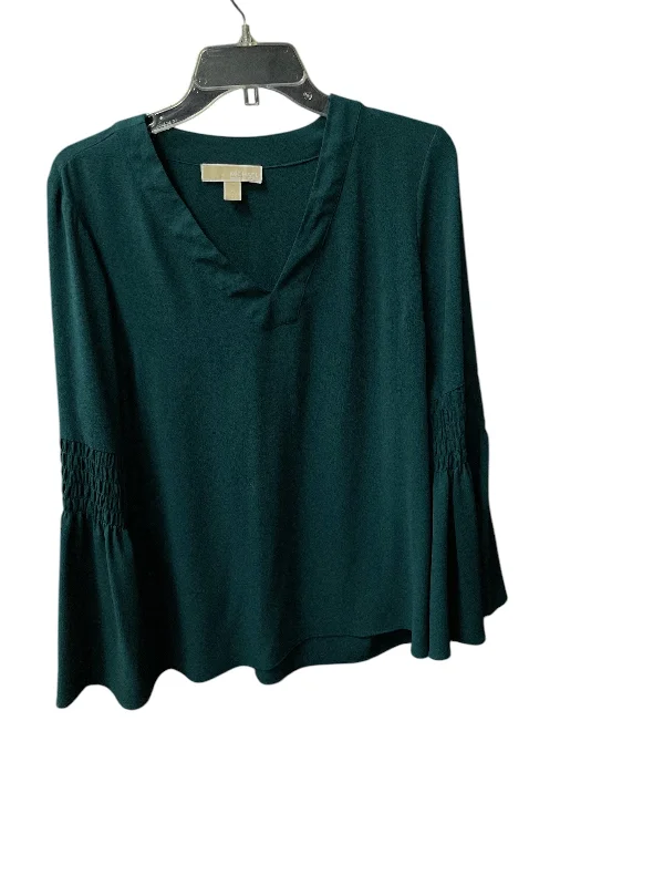 Top Long Sleeve By Michael By Michael Kors In Green, Size: M