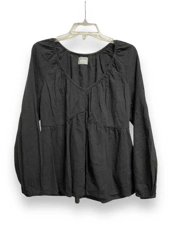 Top Long Sleeve By Old Navy In Black, Size: L