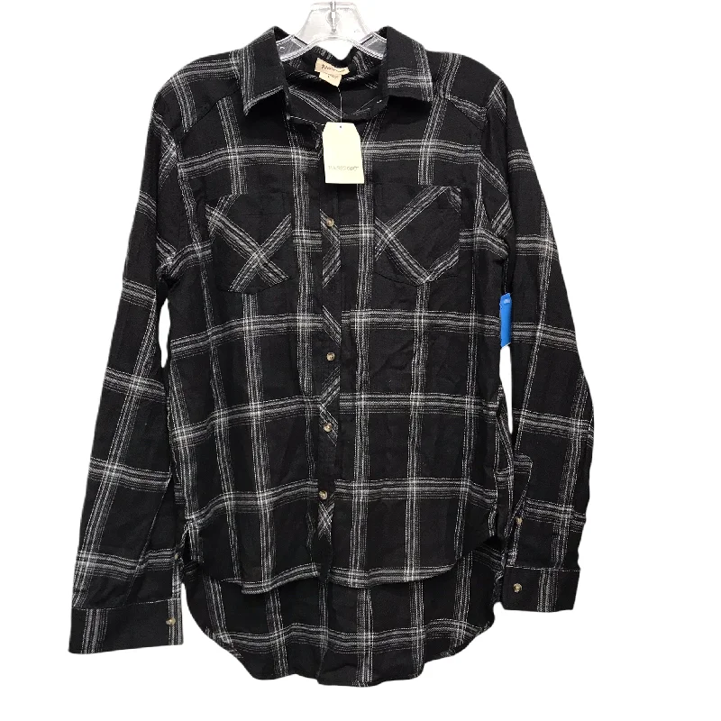 Top Long Sleeve By Passport In Plaid Pattern, Size: L