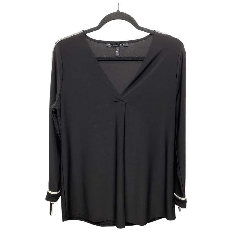 Top Long Sleeve By White House Black Market In Black, Size: S