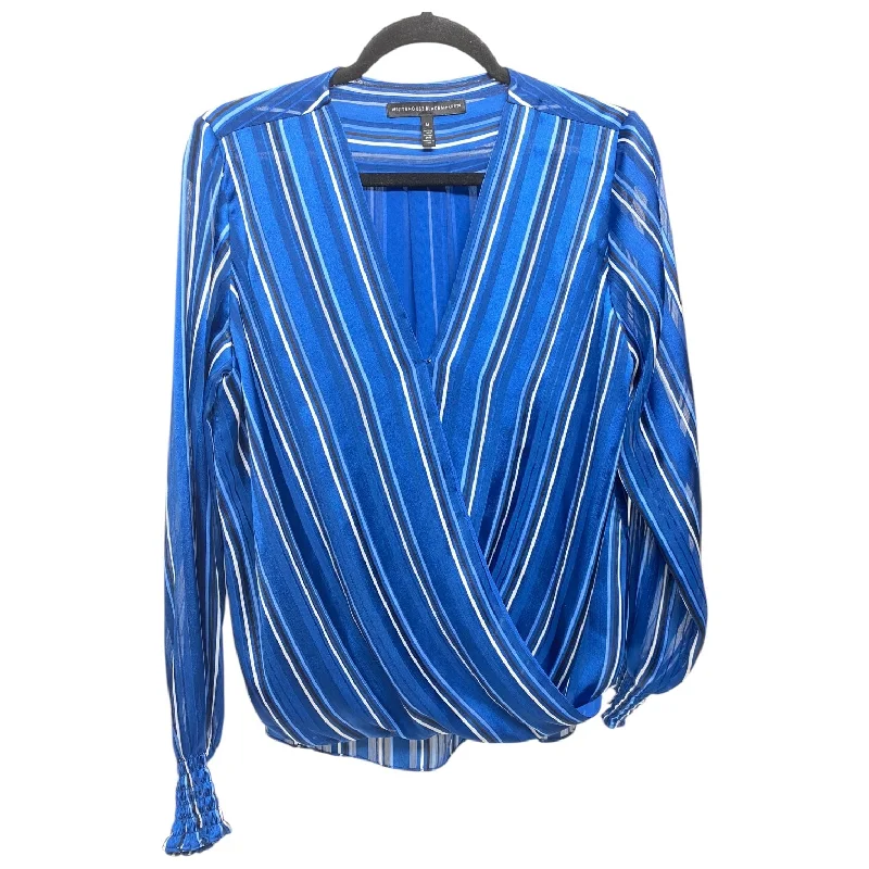 Top Long Sleeve By White House Black Market In Blue, Size: M