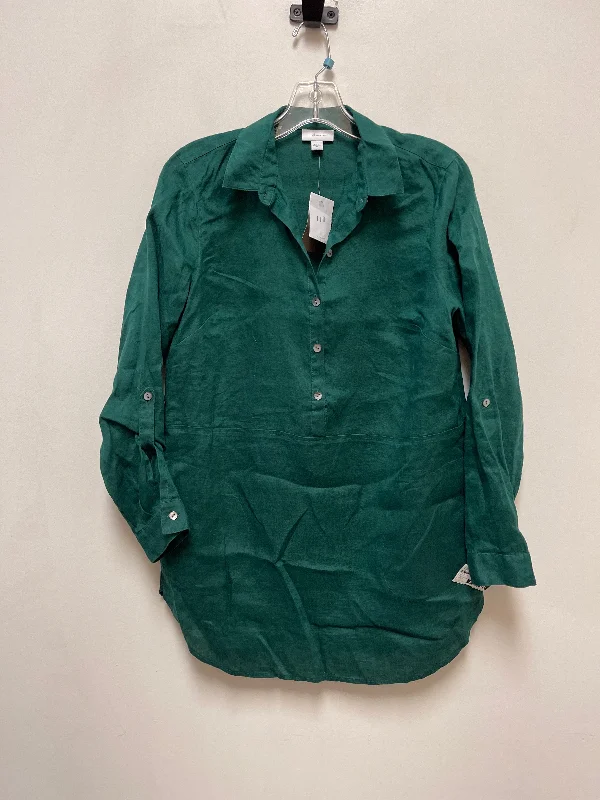 Tunic Long Sleeve By J. Jill In Green, Size: Xs