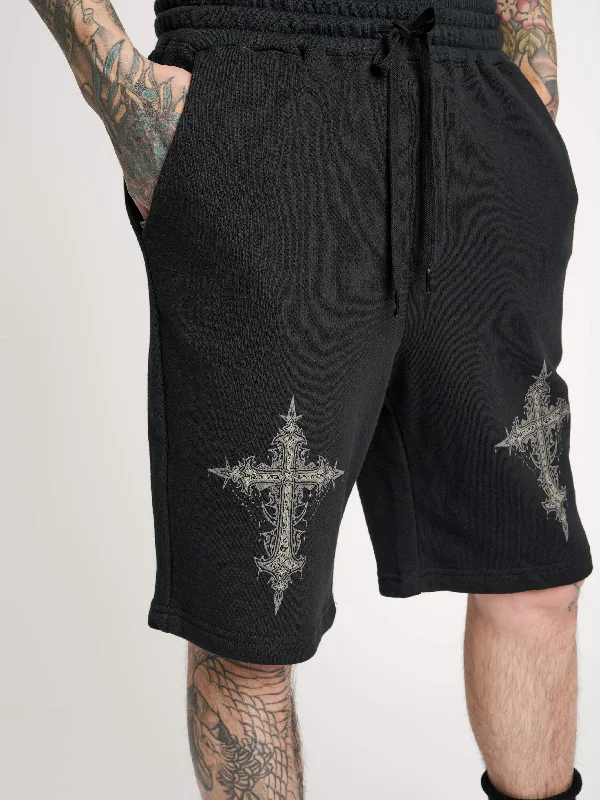 Crucifix Jogger Shorts