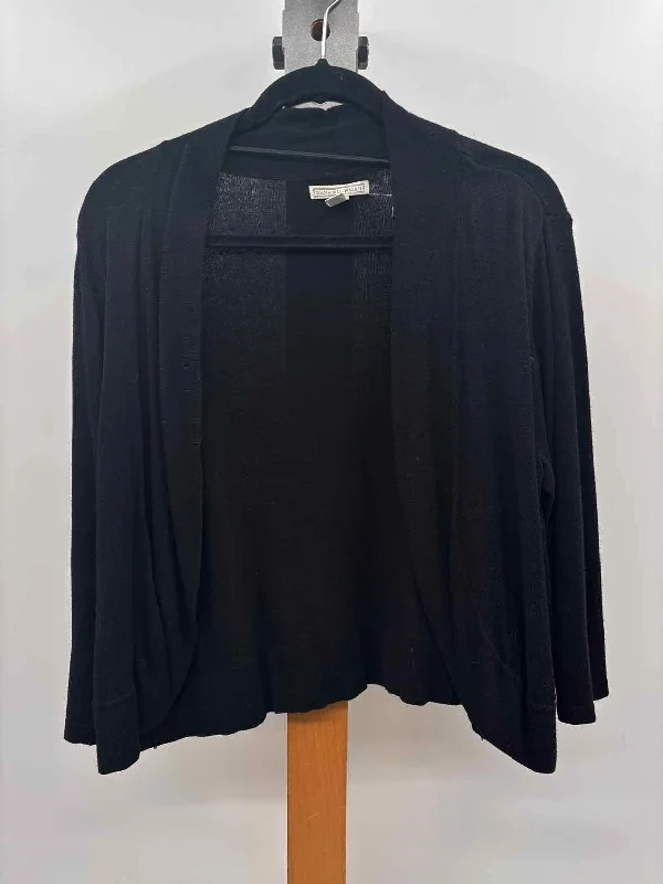 Dana Buchman Women's Size XL Black Solid Cardigan